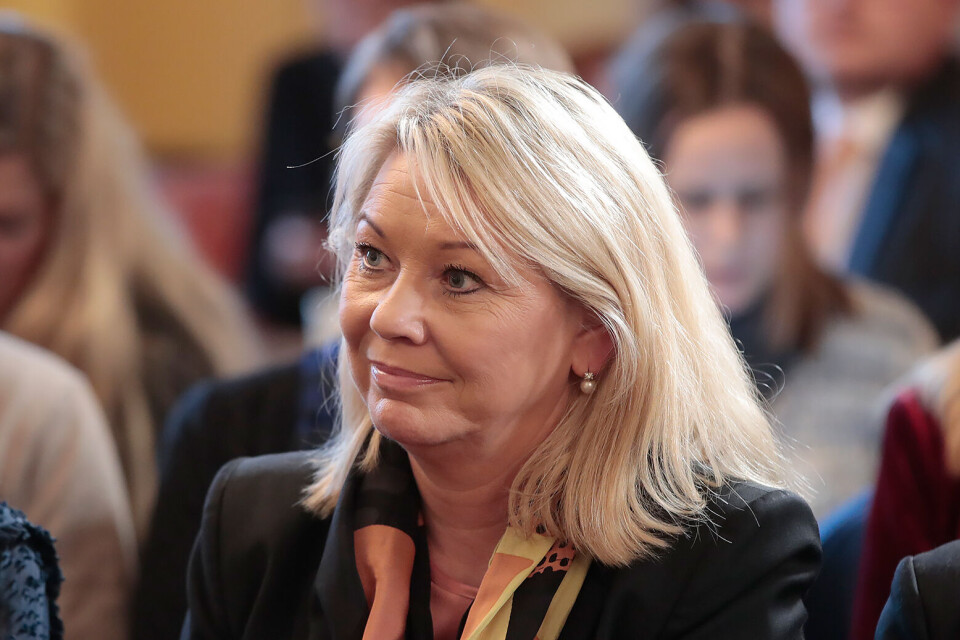 Kommunal- og moderniseringsminister Monica Mæland (H) skal åpne Kirkeneskonferansen i Finnmark tirsdag. Der blåser det opp til hard debatt om storfylke-avtalen, som er svært upopulær blant finnmarkingene. Foto: Lise Åserud / NTB scanpix Kommunal- og moderniseringsminister Monica Mæland (H) skal åpne Kirkeneskonferansen i Finnmark tirsdag. Der blåser det opp til hard debatt om storfylke-avtalen, som er svært upopulær blant finnmarkingene. Foto: Lise Åserud / NTB scanpix