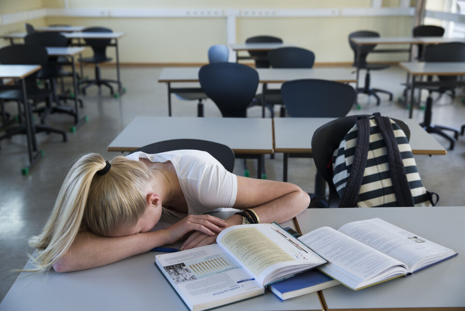 Hver sjuende elev i 10. klasse er borte fra skolen i mer enn tre uker, ifølge Utdanningsdirektoratet. Høyest fravær har elevene i Finnmark. Foto: Berit Roald / NTB scanpix Hver sjuende elev i 10. klasse er borte fra skolen i mer enn tre uker, ifølge Utdanningsdirektoratet. Høyest fravær har elevene i Finnmark. Foto: Berit Roald / NTB scanpix