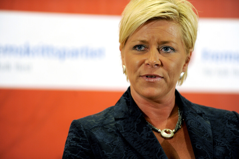 – For meg handler lederskap om de gode dagene, men også om de krevende dagene, sier Frp-leder Siv Jensen. Arkivfoto: Joakim S. Enger – For meg handler lederskap om de gode dagene, men også om de krevende dagene, sier Frp-leder Siv Jensen. Arkivfoto: Joakim S. Enger