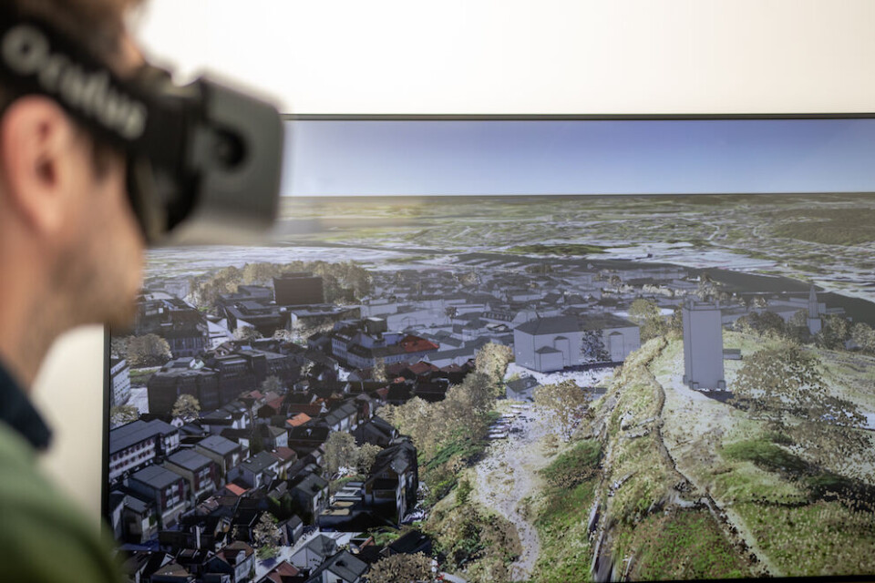 Dersom du får en lenke med en 3D-scene, kan vurdere utbyggingsplaner på en langt bedre måte enn på et todimensjonalt kart. Illustrasjon: Geodata Dersom du får en lenke med en 3D-scene, kan vurdere utbyggingsplaner på en langt bedre måte enn på et todimensjonalt kart. Illustrasjon: Geodata