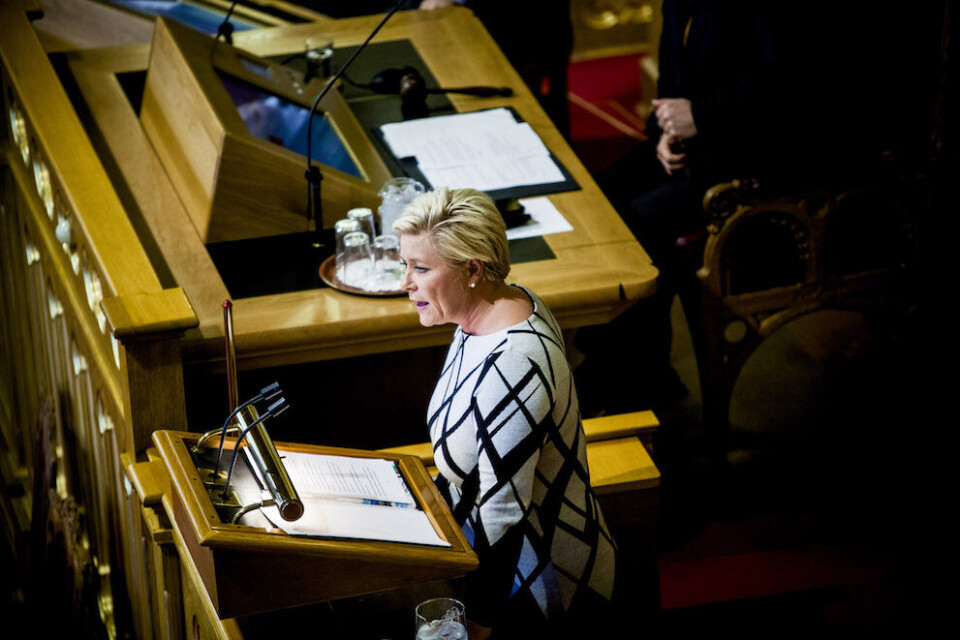 Når finansminister Siv Jensen legger fram statsbudsjettet torsdag, får vi vite mer om kommunenes framtidsutsikter. Arkivfoto: Magnus K. Bjørke Når finansminister Siv Jensen legger fram statsbudsjettet torsdag, får vi vite mer om kommunenes framtidsutsikter. Arkivfoto: Magnus K. Bjørke
