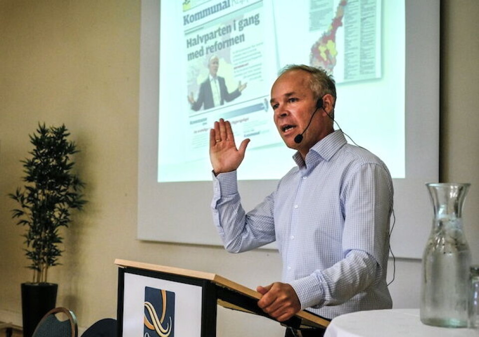 Helga Pedersen kritiserer regjeringen og Jan Tore Sanner for å frikople diskusjonen om kommunestruktur fra den økonomiske politikken de fører. Arkivfoto: Geir O. Johansen Helga Pedersen kritiserer regjeringen og Jan Tore Sanner for å frikople diskusjonen om kommunestruktur fra den økonomiske politikken de fører. Arkivfoto: Geir O. Johansen