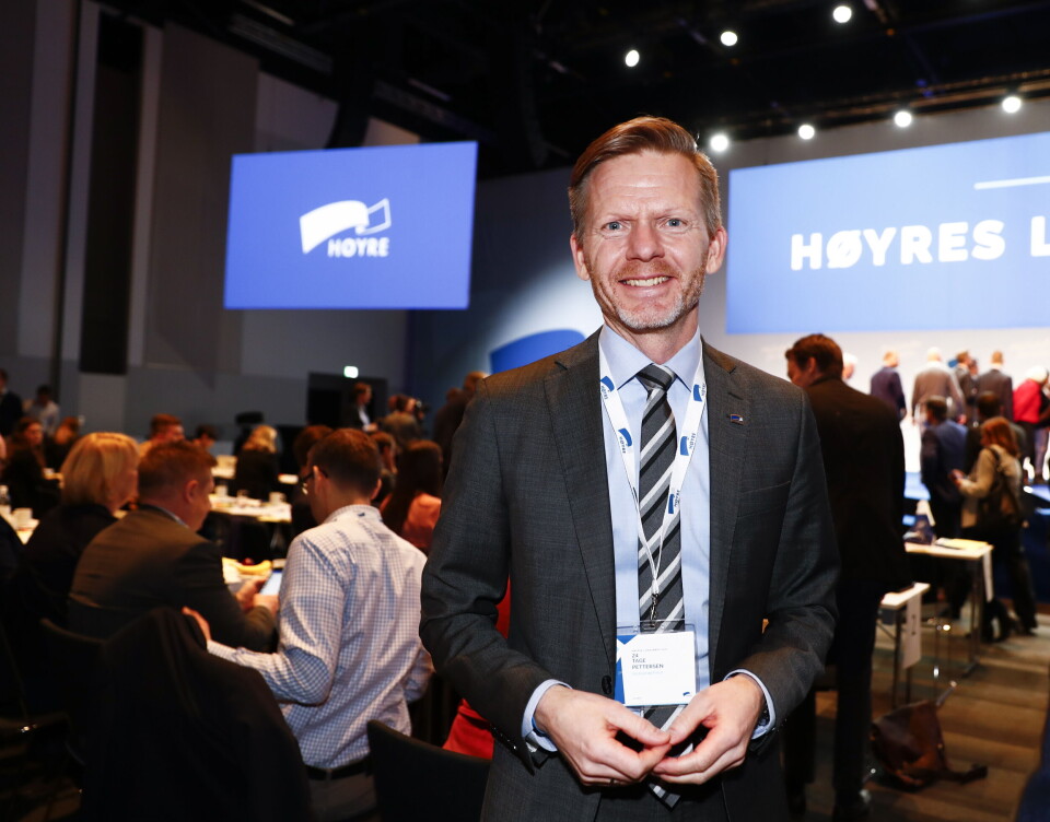 – Som politiker kan man aldri si noe annet enn at man har troen. Men det er klart at innerst inne har jeg hele tiden vært spent, sier Tage Pettersen (H). Foto: NTB Scanpix – Som politiker kan man aldri si noe annet enn at man har troen. Men det er klart at innerst inne har jeg hele tiden vært spent, sier Tage Pettersen (H). Foto: NTB Scanpix