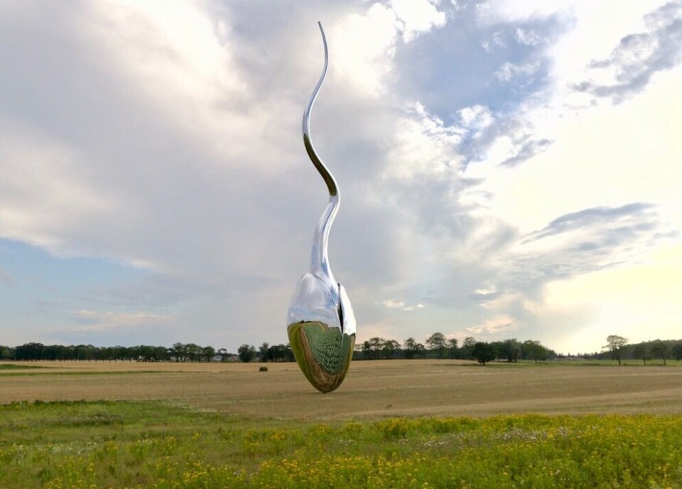 Stange kommune vil sette opp denne 11 meter høye skulpturen på pendlerparkeringen ved Uthuskrysset ved E6 i Hedmark, men Vegvesenet liker ikke plasseringen. Foto: Linda Bakke, NTB scanpix Stange kommune vil sette opp denne 11 meter høye skulpturen på pendlerparkeringen ved Uthuskrysset ved E6 i Hedmark, men Vegvesenet liker ikke plasseringen. Foto: Linda Bakke, NTB scanpix