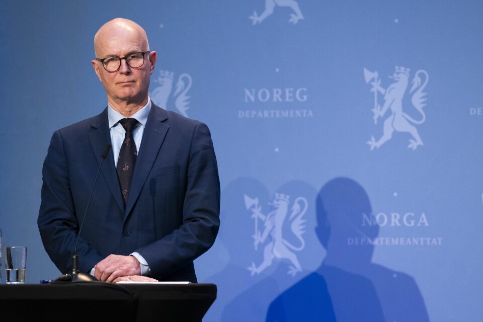 Helsedirektør Bjørn Guldvog på den daglige pressekonferansen med oppdatering om koronavirus-situasjonen. Helsedirektør Bjørn Guldvog på den daglige pressekonferansen med oppdatering om koronavirus-situasjonen.
