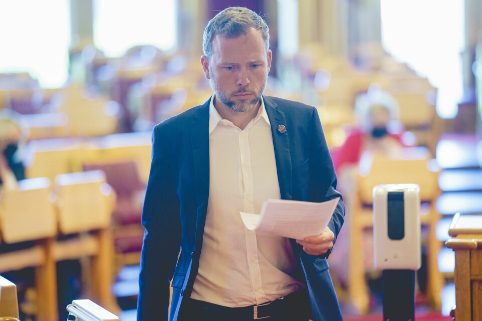 Audun Lysbakken (SV) i Stortinget. Audun Lysbakken (SV) i Stortinget.