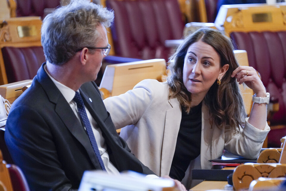 Kunnskapsminister Tonje Brenna (Ap) holder pressekonferanse fredag om private barnehager og privatskoler. Her er hun i Stortinget med forsknings- og høyere utdanningsminister Ola Borten Moe (Sp). Kunnskapsminister Tonje Brenna (Ap) holder pressekonferanse fredag om private barnehager og privatskoler. Her er hun i Stortinget med forsknings- og høyere utdanningsminister Ola Borten Moe (Sp).