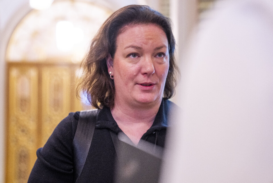 Hege Bae Nyholt (R) etter den muntlige spørretimen på Stortinget i Oslo onsdag, der hun tok opp problemene med helseappen. Hege Bae Nyholt (R) etter den muntlige spørretimen på Stortinget i Oslo onsdag, der hun tok opp problemene med helseappen.