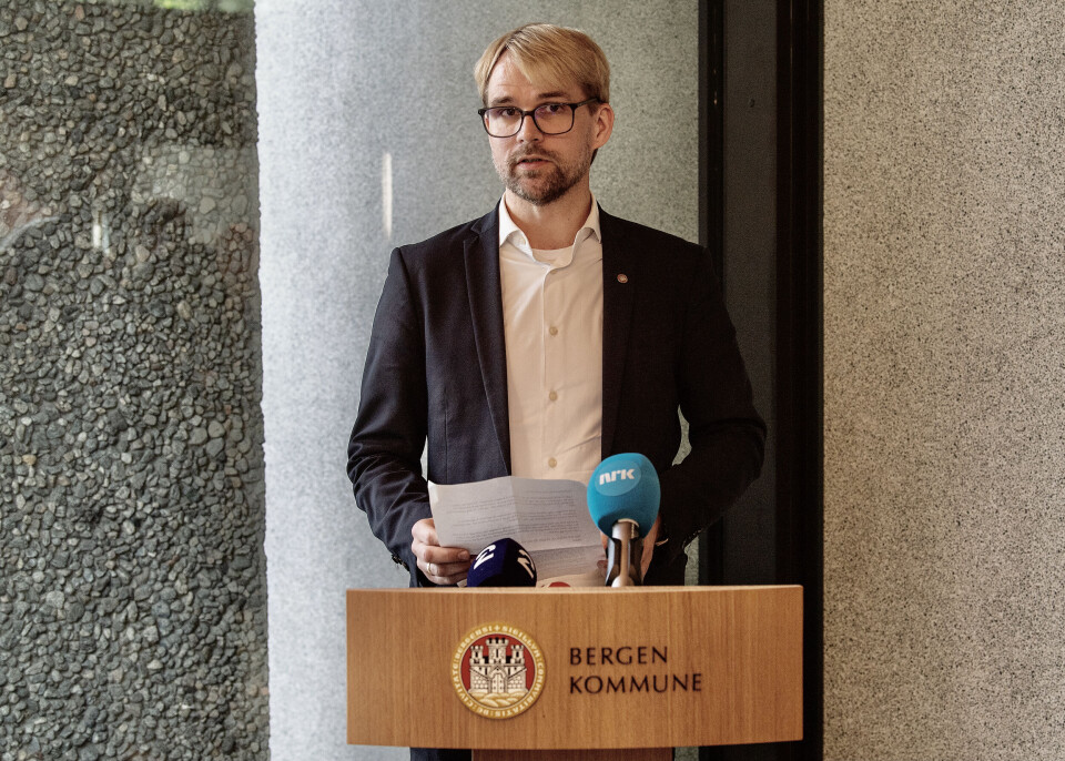 Bergen 20220822. Byrådsleder Roger Valhammer informerer om endringer i byrådet i Bergen. Foto: Marit Hommedal / NTB Bergen 20220822. Byrådsleder Roger Valhammer informerer om endringer i byrådet i Bergen. Foto: Marit Hommedal / NTB