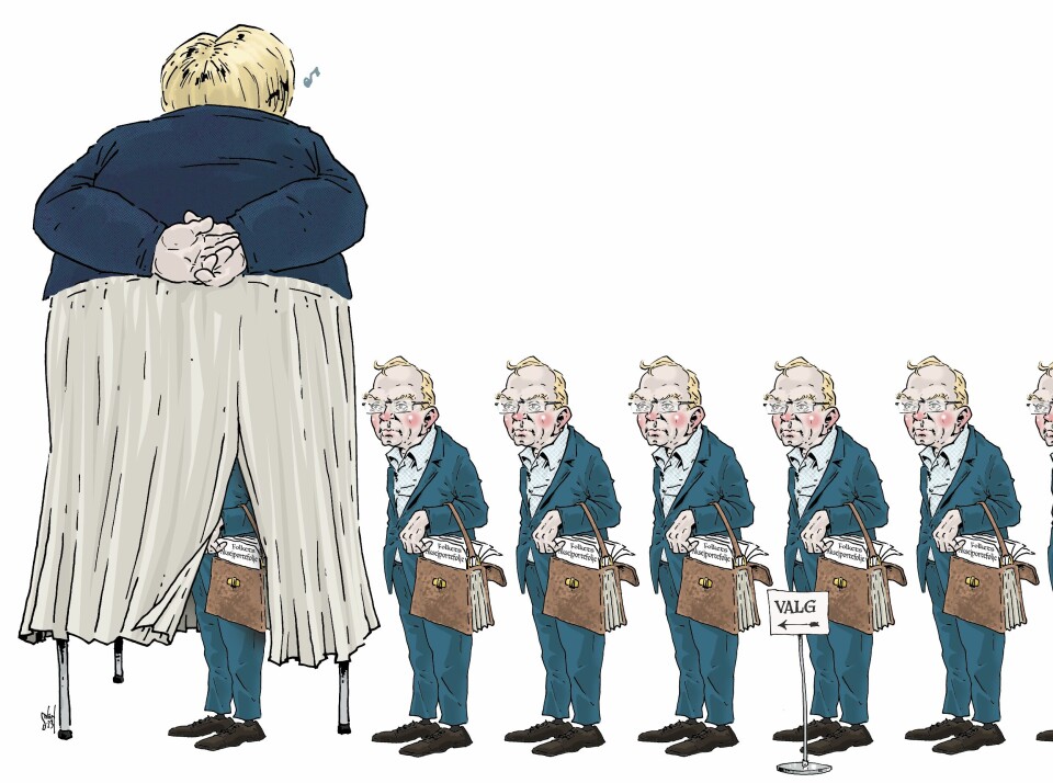 Denne illustrasjonen av Sven Tvedt er blant de nominerte til årets avistegning. Denne illustrasjonen av Sven Tvedt er blant de nominerte til årets avistegning.