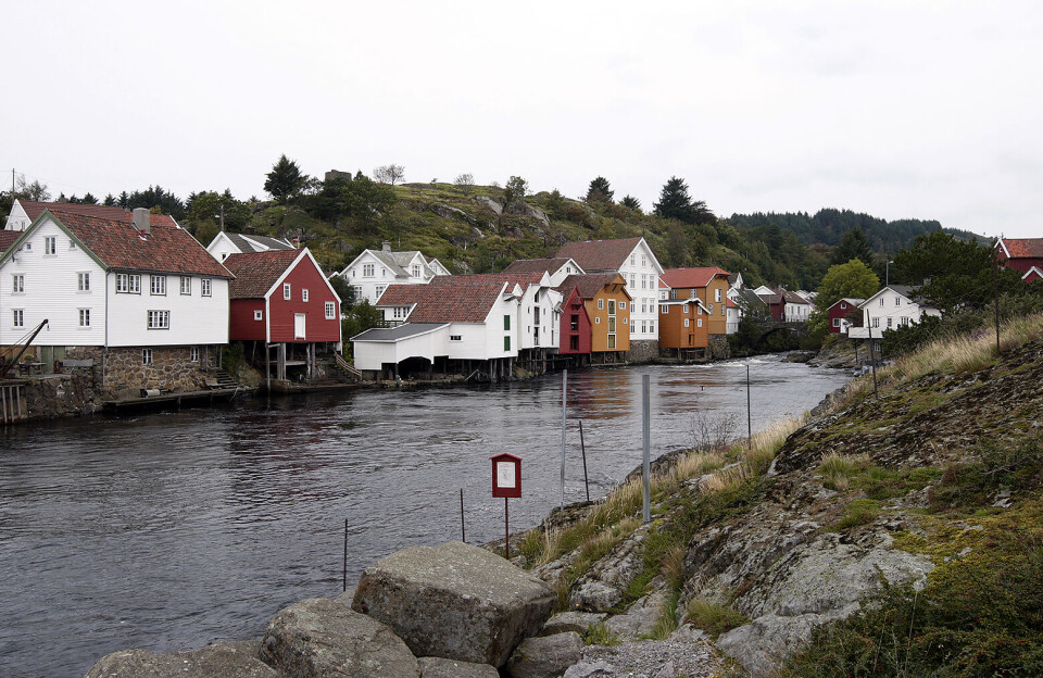 Sogndalstrand i Sokndal kommune. Det fryktes at storbrannen i Sokndal kan nå de verneverdige husene. Foto: Bjørn Sigurdsøn / NTB scanpix Sogndalstrand i Sokndal kommune. Det fryktes at storbrannen i Sokndal kan nå de verneverdige husene. Foto: Bjørn Sigurdsøn / NTB scanpix