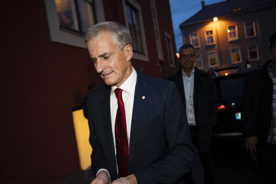 Jonas Gahr Støre ligger an til å lede Arbeiderpartiet til dets dårligste fylkesvalg noensinne, ifølge Valgdirektoratets prognose. Foto: Ole Martin Wold, NTB scanpix Jonas Gahr Støre ligger an til å lede Arbeiderpartiet til dets dårligste fylkesvalg noensinne, ifølge Valgdirektoratets prognose. Foto: Ole Martin Wold, NTB scanpix