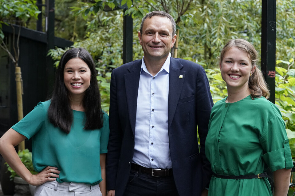 Lan Marie Berg, Arild Hermstad og Une Bastholm holdt fredag offisiell valgkampåpning for MDG på utestedet Ingensteds i Oslo. Foto: Cornelius Poppe / NTB scanpix Lan Marie Berg, Arild Hermstad og Une Bastholm holdt fredag offisiell valgkampåpning for MDG på utestedet Ingensteds i Oslo. Foto: Cornelius Poppe / NTB scanpix