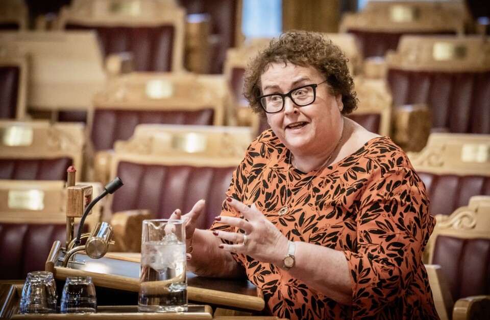 KrF-leder Olaug Bollestad i den muntlige spørretimen i Stortinget i januar i år. KrF-leder Olaug Bollestad i den muntlige spørretimen i Stortinget i januar i år.