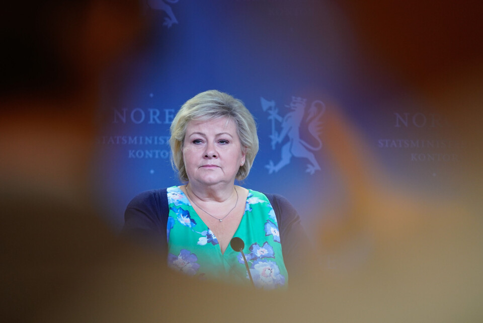 Statsminister Erna Solberg (H) tror Ap kan komme til å gi andre partier gjennomslag lokalt, som velgere kan komme til å si nei takk til når det er stortingsvalg i 2021. Foto: Heiko Junge / NTB scanpix Statsminister Erna Solberg (H) tror Ap kan komme til å gi andre partier gjennomslag lokalt, som velgere kan komme til å si nei takk til når det er stortingsvalg i 2021. Foto: Heiko Junge / NTB scanpix