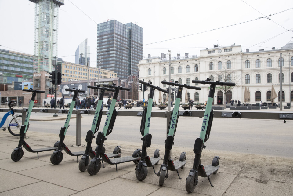 Fra april til og med juni ble 187 personer skadd etter fall med elektrisk sparkesykkel i Oslo. Foto: Terje Pedersen / NTB scanpix Fra april til og med juni ble 187 personer skadd etter fall med elektrisk sparkesykkel i Oslo. Foto: Terje Pedersen / NTB scanpix