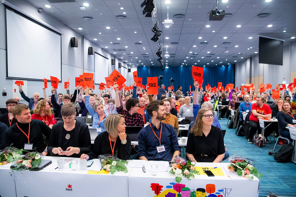 Rødt avsluttet søndag sitt største landsmøte i partiets historie. Foto: Håkon Mosvold Larsen / NTB scanpix Rødt avsluttet søndag sitt største landsmøte i partiets historie. Foto: Håkon Mosvold Larsen / NTB scanpix