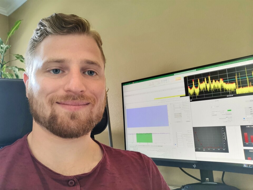 Senioringeniør Nicolai Gerrard i Nkom har registrert en kraftig vekst av støyangrep mot norsk luftfart de siste månedene. Senioringeniør Nicolai Gerrard i Nkom har registrert en kraftig vekst av støyangrep mot norsk luftfart de siste månedene.