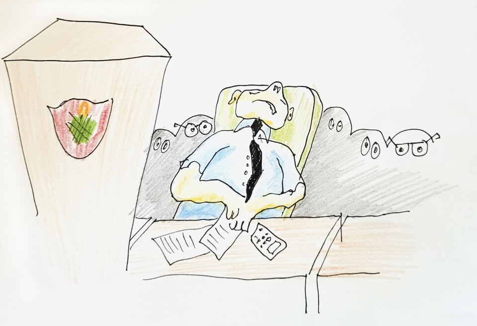 Latsabben dupper gjerne av under møtene og er mer opptatt av fotballkamper enn politiske sakspapirer. Kjenner du deg igjen? Latsabben dupper gjerne av under møtene og er mer opptatt av fotballkamper enn politiske sakspapirer. Kjenner du deg igjen?