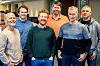 Deler av gjengen bak Geodata Origo. Fra venstre: Joachim Eckbo Juell, Øystein Kristoffersen, Jonas Rugtvedt, Pål Ulvenes, Erlend Råheim og Andrey Gromov.