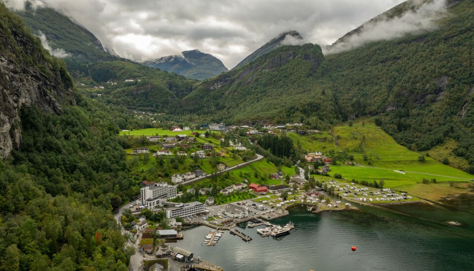 Stranda er på vei oppover på Kommunebarometeret. Bildet er fra Geiranger, ett av kommunens tre tettsteder.