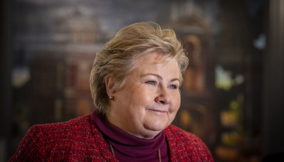 Høyre-leder Erna Solberg har grunn til å smile etter en ny partimåling, hvor de er landets største parti.