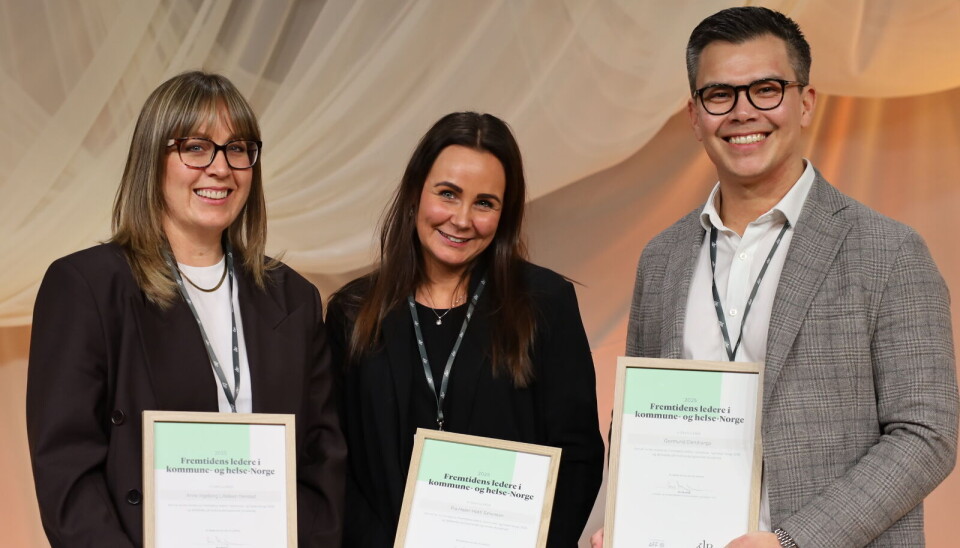 De tre vinnerne Anne Ingeborg Lilleåsen (f.v.) Nerstad, Pia Helen Hotti Simensen og Geirmund Glendrange.