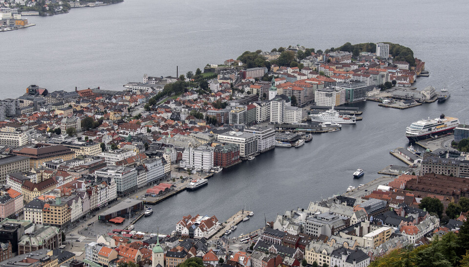 Bergen sett fra Fløyen.
