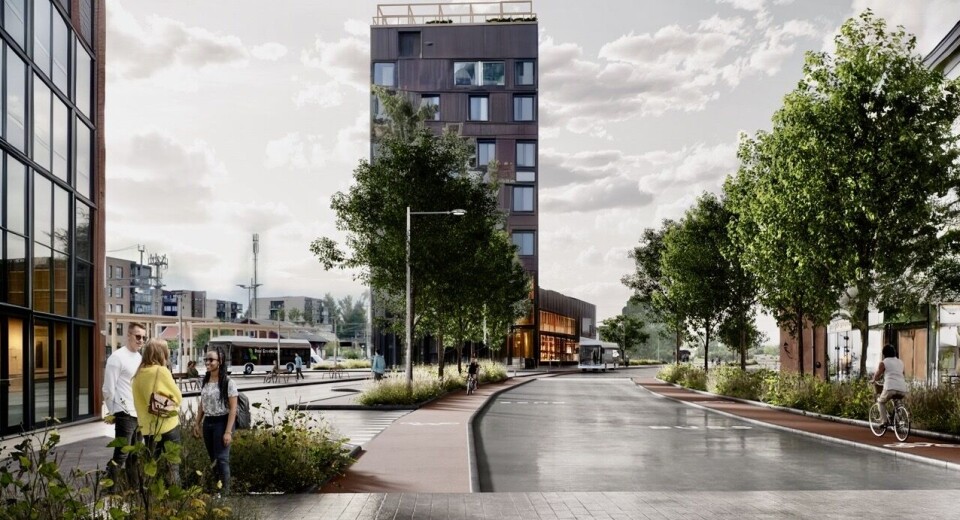 Slik ser Ullensaker kommune for seg at Jessheim kan bli i framtida.