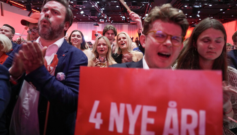 Nær 189 millioner kroner har Arbeiderpartiet fått fra LO siden 2014. Her fra Arbeiderpartiets valgvake på Folkets Hus under stortingsvalget 2025.