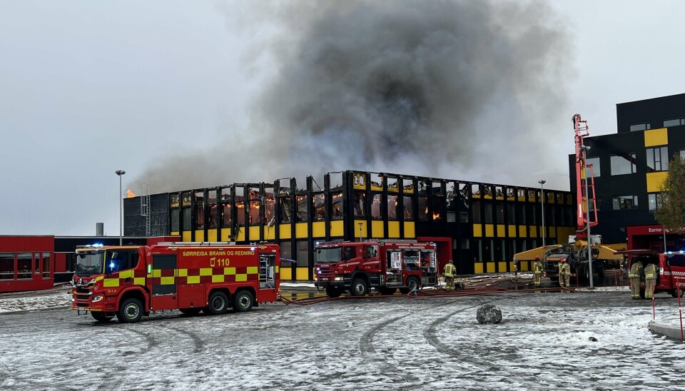 Brannen på Sørreisa barne- og ungdomsskole har gjort omfattende skader.