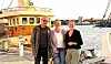 Norgesturnè med stortingspolitiker Anne Lise Fredlund (SV). : Vadsø kommune. Sammen med kommunestyrerepresentanter Rolf Hanssen (SV) og Anne Elisabeth Moen (SV)